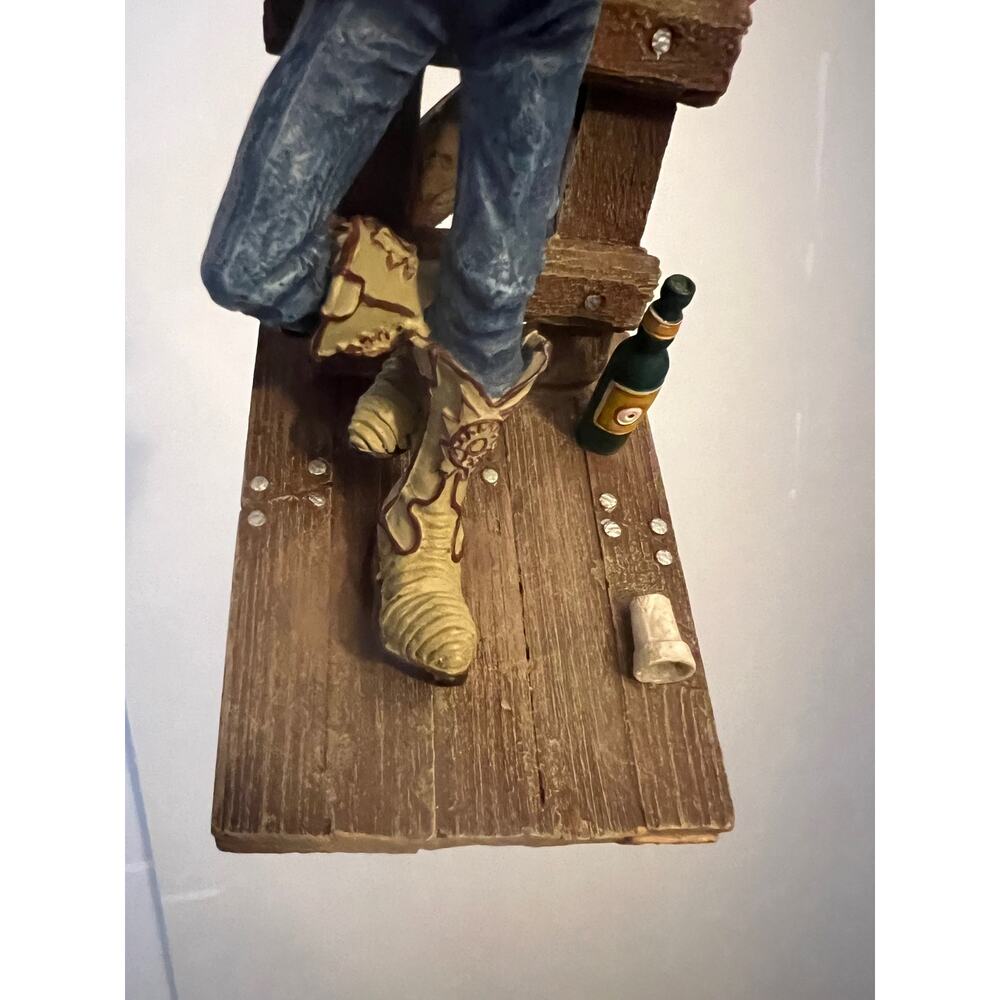 Cowboy moose figurine/statue with mustache - Picture 3 of 12